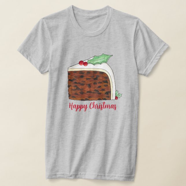 Happy Christmas UK British Cake Slice Homemade T-Shirt (Ablage )