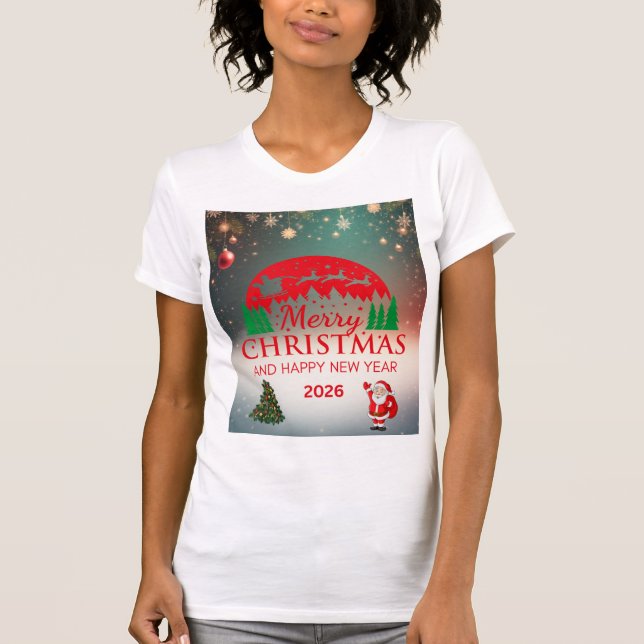 Happy Christmes T Shirt (Vorderseite)