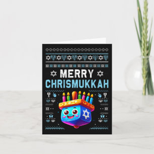 Happy Christmukkah jüdische Weihnachten Hanukkah C Karte