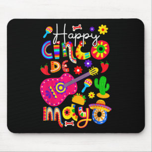Happy Cinco De Mayo Fiesta Mexikanisches Party 5 D Mousepad