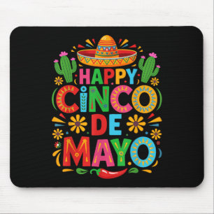 Happy Cinco De Mayo Fiesta Mexikanisches Party Män Mousepad