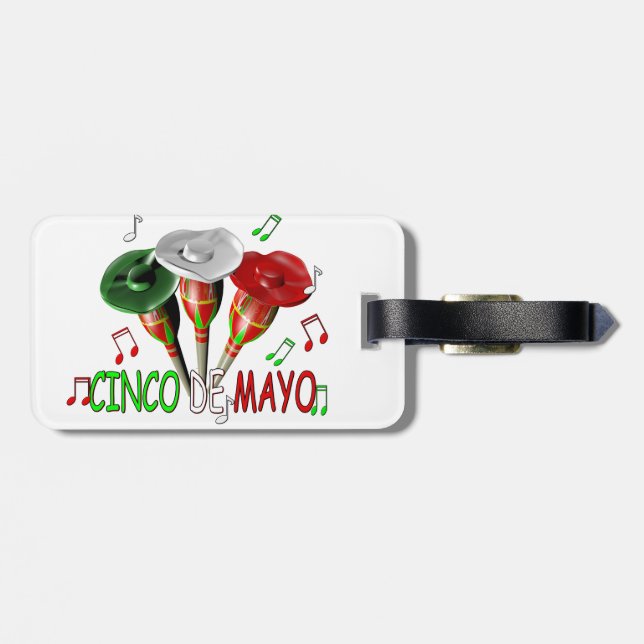 Happy Cinco de Mayo Gepäckanhänger (Rückseite horizontal)