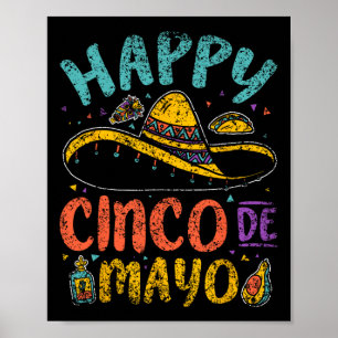 Happy Cinco De Mayo Mexican Mexico Fiesta Cinco De Poster