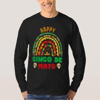 Happy Cinco De Mayo Rainbow Viva Mexico Party Mexi T-Shirt