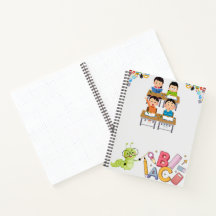 Happy Classroom Kids with Bookworm Teacher