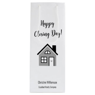 Happy Closing Day Realtor Geschenktüte Für Weinflaschen