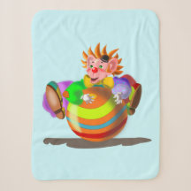 Happy Clown Baby Sherpa Blanket - Anpassbar