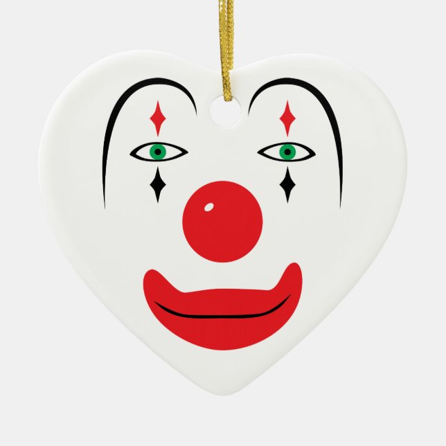 Happy Clown Face Keramikornament (Vorne)