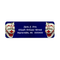 Happy Clown Faces Frame Rücksendeadresse Label