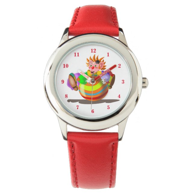 Happy Clown Funny Watch Armbanduhr (Vorderseite)