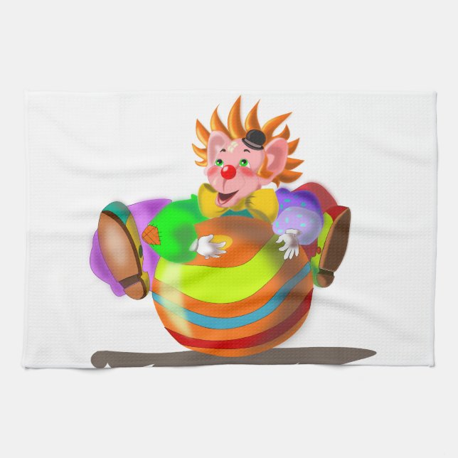 Happy Clown Geschirrtuch (Horizontal)