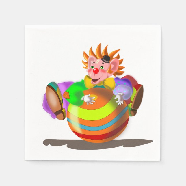 Happy Clown Napkins Circus Serviette (Vorderseite)