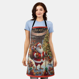 Happy Cluckmas, Christmas Chicken Apron Schürze