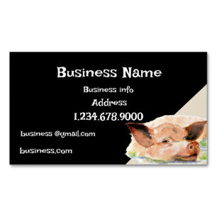 Happy Cochon ferme animal Carte de visite d'entrep