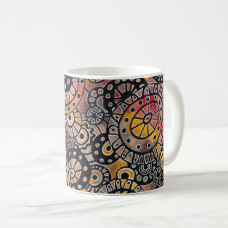 Happy Coffee Acrylic Hand bemalt Rustikale Moderne Kaffeetasse