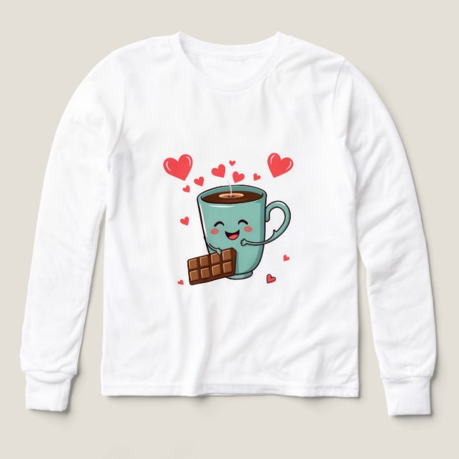 Happy Coffee & Chocolate – Cute Valentine (Design Vorderseite)