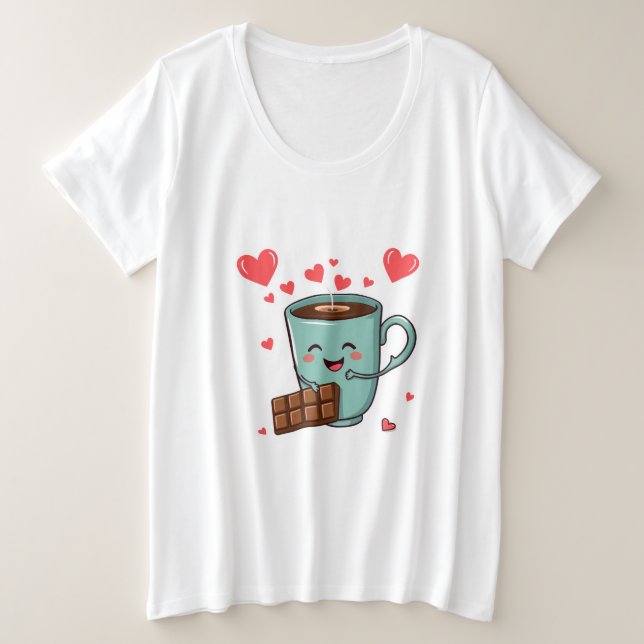 Happy Coffee & Chocolate – Cute Valentine (Design devant)