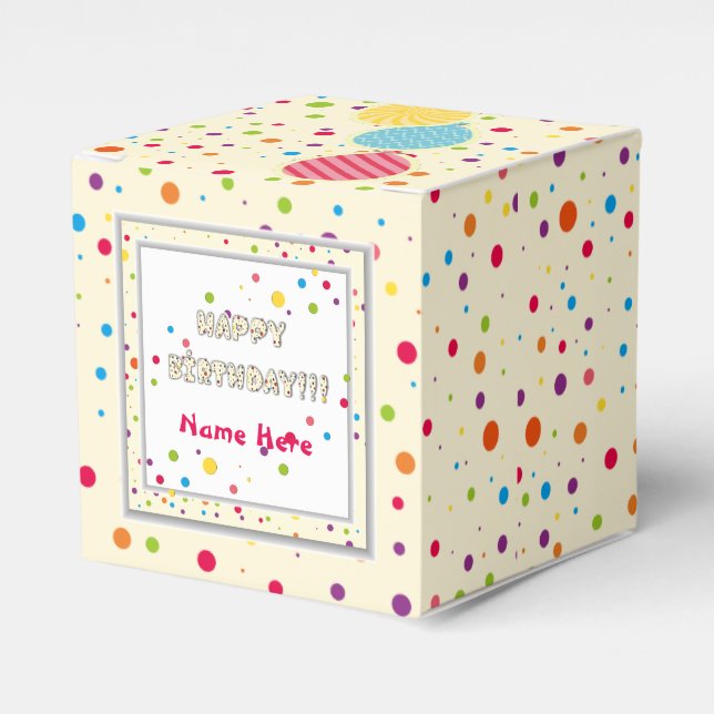 Happy Colorful Birthday Gevor Box Geschenkschachtel (Vorderseite)