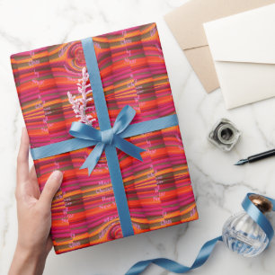 Happy Colors Frohe Weihnachten glückliche Neujahrs Geschenkpapier