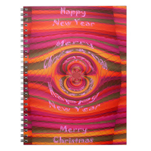 Happy Colors Frohe Weihnachten glückliche Neujahrs Notizblock