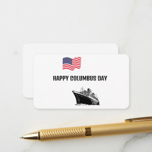 HAPPY COLUMBUS DAY BEGLEITKARTE