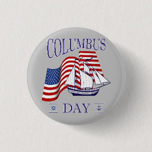 Happy Columbus Day Button