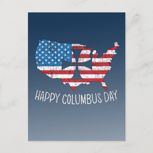Happy Columbus Day Postcard Postkarte (Vorderseite)