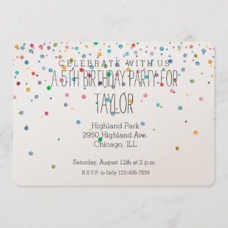Happy Confetti Dots Einladung