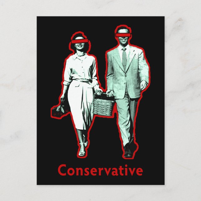 Happy Conservative Couple Postkarte (Vorderseite)