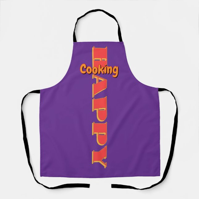 Happy Cooking Lila Schürze (Vorderseite)