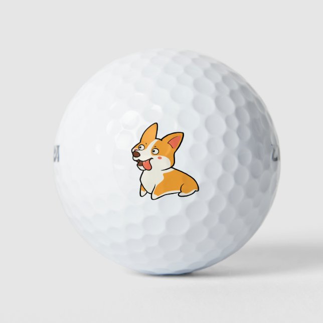 Happy Corgi Golfball (Vorderseite)
