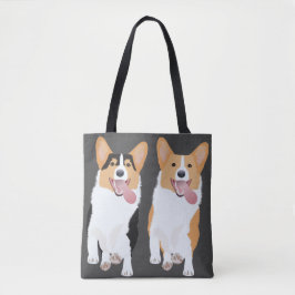 Happy Corgis Running Tasche