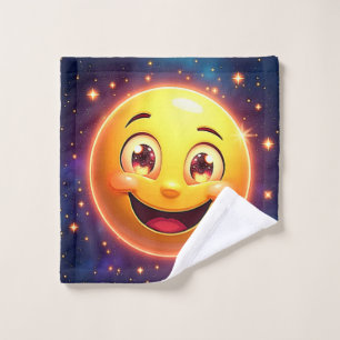 Happy Cosmic Eyes Emoji Badhandtuch Set