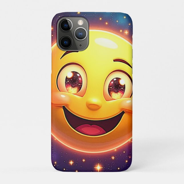 Happy Cosmic Eyes Emoji Case-Mate iPhone Hülle (Rückseite)