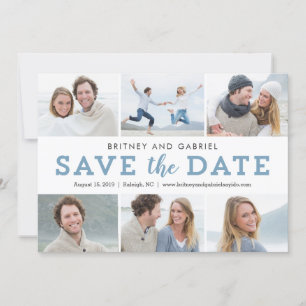 Happy Couple EDITABLE COLOR Collage Save The Date
