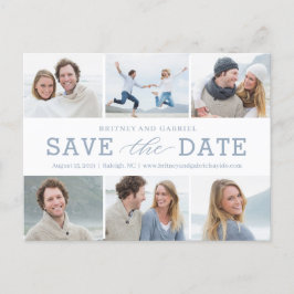 Happy Couple EDITABLE FARBE Save the Date Postcard Postkarte