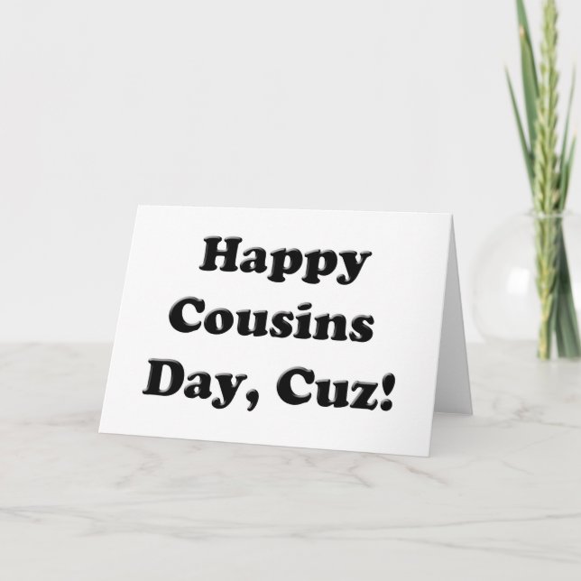 Happy Cousins Day Karte (Vorderseite)