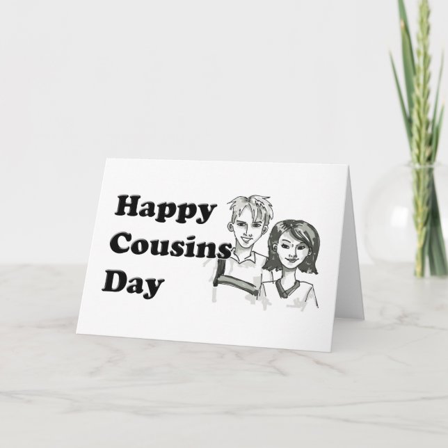 Happy Cousins Day Karte (Vorderseite)