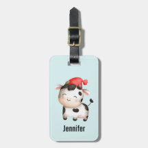 Happy Cow in einem Niedlichen Red Hat