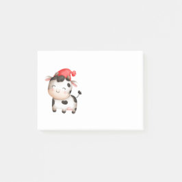 Happy Cow in einem Niedlichen Red Hat Post-it Klebezettel