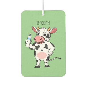 Happy Cow mit Babyflasche Cartoon Autolufterfrischer