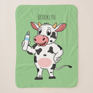 Happy Cow mit Babyflasche Cartoon Sherpadecke