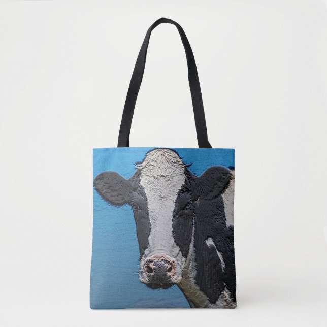 Happy Cow Portrait Tasche (Vorderseite)