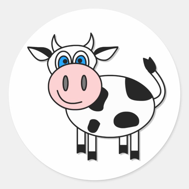 Happy Cow Sticker - Anpassbar! (Vorderseite)