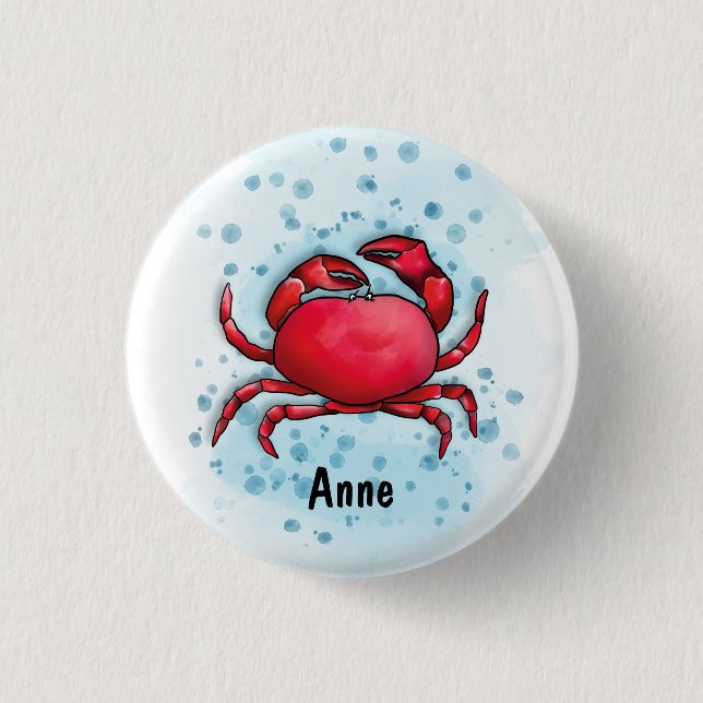 Happy Crab Button (Vorderseite)