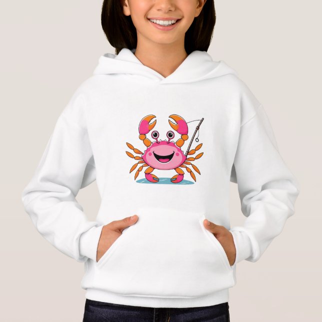 Happy Crab Fishing – Kids’ Hoodie (Vorderseite)
