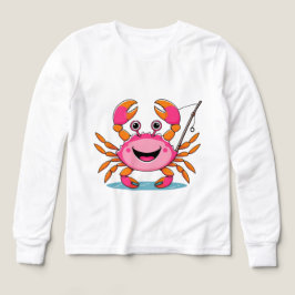 Happy Crab Fishing – Kids’ Long Sleeve Tee