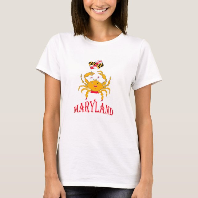 Happy crab in Maryland T-Shirt (Vorderseite)