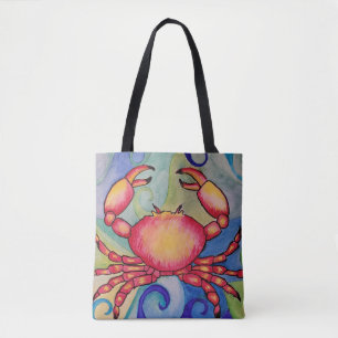 Happy Crab Tote Bag Tasche