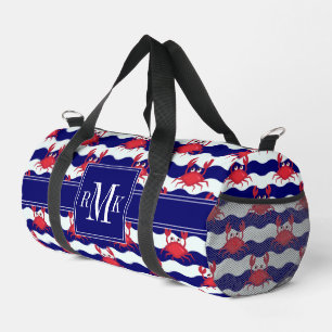 Happy Crabs Pattern Duffle Bag